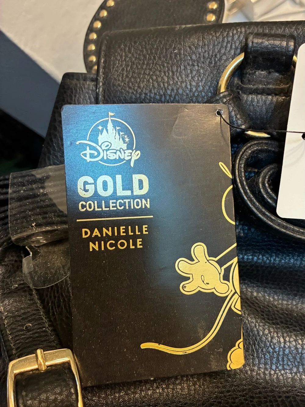 Danielle Nicole Black Leather Mickey Ear Backpack - Picture 11 of 11